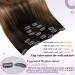Buy Laavoo Real Hair Extensions | Ombre Brown Clip-In Balayage 50cm 105g - #2/6/18 - Buy Online on GoSupps.com