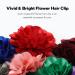 Dizila 12 Pack Large Satin Flower Hair Clips for Women, Girls, Teens & Kids - Buy Online on GoSupps.com