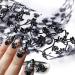 10 Rolls Retro Holographic Nail Foil Transfer Stickers - Black Lace Laser Foils for Nail Art | Starry Paper Designs & Floral Wraps - Buy Online on GoSupps.com
