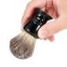 Premium Black Resin Handle Hair & Beard Shaving Brush - Thick Lather for Ultimate Comfort - Buy Online on GoSupps.com