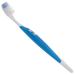 Silicone Toothbrush Valplast Detergent Brush for Flexible Dentures Super Soft Sensitive Bristles - Blue