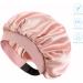 Adjustable Silk Satin Kids Sleep Cap for Curly Hair | Pink Hair Bonnet for Toddler 1-8 Years - Buy Online on GoSupps.com