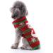 Shop Hrttsy Christmas Dog Sweater - Warm Winter Pullover for Small & Medium Dogs - Red-Green Striped Snowman Costume - Buy Online on GoSupps.com