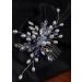 Deniferymakeup Bride Wedding Hair Comb Silver Crystal Deep Blue Hair Comb Beaded Headpieces Pearl Hair Accessories Jewelry for Women and Girls (Deep Blue) - Buy Online on GoSupps.com
