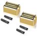 AUDOC Replacement Foil for BaByliss Barberology Double FXFS2G Metal Shaving Foil Replacement (Gold 2 Pack) Gold 2 Pack