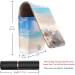 Premium Leather Lipstick Case with Mirror | Mini Organizer & Holder Bag | Beach Seashell Conch Design - Buy Online on GoSupps.com