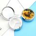 Round Yellow Flower Pill Box with Black Bee | 3 Compartment Decorative Metal Organizer | Portable Pocket Pill Case - Buy Online on GoSupps.com