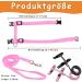 Adjustable Nylon Cat Leash & Harness Set - Soft Cat Dishes for Kittens & Rabbits - Black & Pink - Buy Online on GoSupps.com