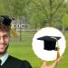 Neamou Graduation Hat Headband - 3D Doctoral Hat Hair Clip Headband Graduation Hat Inserts Graduation Dress up Photo Decoration Supplies for Women Men Yellow - Buy Online on GoSupps.com
