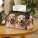 Tissue Box Cover Tissue Box Holder Golden Retriever Dogs Puppies Pets Print Tissue Holder Travel Tissue Packs Facial Paper Holder Decorative Holder - Buy Online on GoSupps.com