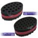 Hair Sponge Twist Brush 2 Pcs Magic Twist Hair Sponge Men Afro Curl Brush Dread Wave Brushes for Curls Dreadlock Small & Big Holes - Buy Online on GoSupps.com