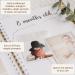 Peachly Minimalist Baby Memory Book - Baby First Year Keepsake for Milestones | Simple Grey Linen Scrapbook for Boy or Girl | 60 Pages - Buy Online on GoSupps.com