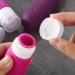 Gemice Portable Travel Bottle 4 Pack Silicone Travel Containers Set LeakProof Refillable Squeezable for Lotion Liquid Shampoos Soap and Toiletries (90ml) Purple - Buy Online on GoSupps.com
