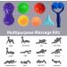 Massage Ball Set - 7 Hedgehog Massage Balls for Fascia Relief | Spiky Self-Massage Tools for Back Legs Feet & Hands - Buy Online on GoSupps.com