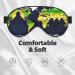 SSIMOO World Map Print Eye Mask - Double-Sided Soft Light Blocking for Quality Sleep | International Shipping Available - Buy Online on GoSupps.com