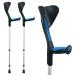 ORTONYX Forearm Crutches 1 Pair - Ergonomic Handle with Comfy Grip - High Density Sturdy Aluminum - 308lb Max / 200913 1 Pair (Pack of 1) Blue