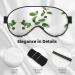 White Natural Greenery Twig Print Eye Mask - Unisex Soft & Comfortable Light-Blocking Sleep Mask | Best International Shipping - Buy Online on GoSupps.com