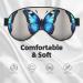 Blue Butterfly Print Eye Mask - Double-Sided Soft Light Blocking for Enhanced Sleep Quality - Buy Online on GoSupps.com