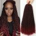 Passion Twist Hair 6 Packs 18 Inch (45.5 cm) Braids/Extensions Faux Locs Crochet Hair Yddm Synthetic Hair Extensions Passion Twist Crochet Braids Hair (T1b-Bug# 6 Packs Economy Pack) T1B-BUG# 6PCKS-ECONTER-PACKE
