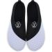 L-RUN Barefoot Skin Aqua Socks for Women & Men | Quick-Drying Water Shoes for Surf, Swim, Yoga | Dot White - Size 8.5-9.5 Women/7-7.5 Men - Buy Online on GoSupps.com