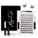 Individual Lashes 90PCS Cluster Lashes with Glue DIY False Eyelashes Natural Look CC Curl Reusable Fluffy Individual Cluster Lashes Soft Eyelashes False Eyelashes Strong Hold 10-16MM-DM10 90PCS-DM10-Thick