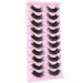 HeyAlice 18MM Mink Fluffy Dramatic Cat Eye Hybrid Lashes - 10 Pairs Pack for Russian Strip Look Extension Effect - Natural False Eyelashes - Buy Online on GoSupps.com