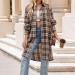 Women's Casual Lapel Button Down Long Plaid Shirt Coat 2023 Fall Styles Women Plaid Trench Coats Cardigans Thin Coffee#61 XX-Large - Buy Online on GoSupps.com