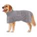 Dolahovy Dog Bradge Mikrofiber Dog Bathroom Bathroom Towel Dog drying coat super absorbent fast dry dog robe towel dog bathroom robe for small medium big dogs S gray