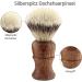 JAG Shaving Razor Set | Sustainable 4-Part Wood Razor Set with Silberspitz Dachshaar Brush 3 Blades Stand & Leather Bag - Premium Eco-Friendly Shaving - Buy Online on GoSupps.com