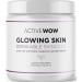 Active Wow Glowing Skin Powder - Glow Up Drinkable Skincare Collagen Powder with Hyaluronic Acid Biotin and Retinol Vegan Hair Skin and Nails Vitamins Powder Radiant Skin - Green Tea Powder 115g