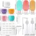 Silicone Travel Bottles Set with Jewelry Case Refillable TSA Approved Containers for Toiletries, Shampoo, Conditioner, Lotion, and More - Buy Online on GoSupps.com