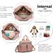 Kono Large Weekender Travel Nappy Tote Bag - Stylish & Convertible for Mom and Dad | Insulated Pockets - Pink - Buy Online on GoSupps.com