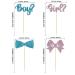 Gyufise 36Pcs Glitter Bow Tie Cupcake Toppers - Perfect for Baby Shower, Gender Reveal, Kids Birthday Party Decorations - Buy Online on GoSupps.com