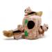 Outward Hound Kyjen 31003 Hide A Squirrel Plush Dog Toy Squeaky Toy 4-piece Size Jumbo Brown