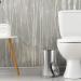 LDR Industries Ashton Free Standing Toilet Paper Holder Canister - Brushed Nickel - Buy Online on GoSupps.com