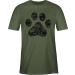 Shirtracer Men's T-Shirt - High Five Dog Paw Gift for Dog Owners - Army Green - International Shipping Available - Buy Online on GoSupps.com