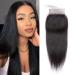 Straight Lace Closure 4x4 Free Part Closure 100% Brazilian Virgin Human Hair Lace Closure Straight Hair Weave With Baby Hair Natural Black Color(10inch) 10 Inch 4x4 straight closure