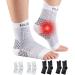 HUEGLO 4 Pairs Plantar Fasciitis Socks Neuropathy Neuro Socks Compression Socks for Women Men Ankle Support Brace for Weak Sprained Ankle Pain Relief Anti-Slip Foot Support Brace (2Black+2White M) 2Black+2White M