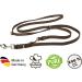Premium COPCOPET 3-Way Adjustable Fat Leather Dog Leash - Handmade in Germany 100% Soft Leather 3m x 18mm Chrome Fittings - Ideal for International Shipping - Buy Online on GoSupps.com