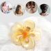 Floral Hair Clips Acrylic Strong Hold Hair Clip Hair Styling Accessories Non-Slip Hair Clips Womens Hair Barrettes for Woman and Girls Yellow - Buy Online on GoSupps.com