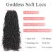 Leeven 24 Inch Goddess Faux Locs Crochet Hair 6 Packs - Long Soft Locs Braiding Hair with Curly Ends - Natural Black Synthetic Bohemian Locs Extensions for Women - Buy Online on GoSupps.com