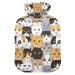 Cute cats heat bottle with reference heat bottles to pain relief hot water bag Warmer Warmer with painful muscle injuries 1l