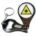 BadgeBeast.co.uk Laser Radiation - Key Ring Bottle Opener and Nail Clipper