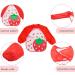 Baogaier Waterproof Baby Bibs with Long Sleeves - 4 Pack | Easy Clean, Ideal for Weaning and Feeding | Cute Animal Designs - Rabbit, Strawberry, Giraffe, Ladybug (Pink) - Buy Online on GoSupps.com