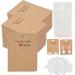 Femtindo 150 Pack Earring Cards for Jewelry Packaging DIY Earrings Holder Display Card with Bag for Studs Selling (Brown(Earring Card) 5x6.5cm) Brown(Earring Card) 1 Count (Pack of 150)