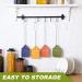 4-Piece Long Handle Leather Fly Swatter Set - Manual Swat with Metal Handle for Indoor & Outdoor Use - Colorful Rustic Design - Orange, Green, Yellow, Purple - Buy Online on GoSupps.com