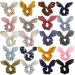 AOPRIE 20Pcs Hair Bunny Scrunchies with Bow Elegant Hair Elastics Bunny Ear Scrunchies Chiffon Scrunchies Hair Bow Chiffon Ponytail Holder Bobbles Soft Bow Scrunchies for Women Hair Bands Hair Ties Colorful