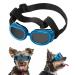 Lewondr sunglasses for dogs UV safety glasses dogs windproof & anti -fitting glasses & waterproof dog glasses with adjustable rubber band for small dogs - vintage blue