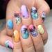 3pcs Summer Coconut Tree Beach Nail Decals - Black Feather & Leaves Art Stickers - Buy Online on GoSupps.com