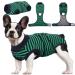 Kuoser Dogebody after op dog body after castration male bitch dog body after op bitch breathable body for dogs after op leakage protection dog anti-wound licking op body dog green xs XS (1 Pack) green striped